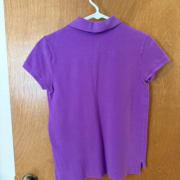 Women’s Ralph Lauren Polo Purple Size X-Small Short Sleeve Shirt 100% Cotton EUC - Picture 6 of 7